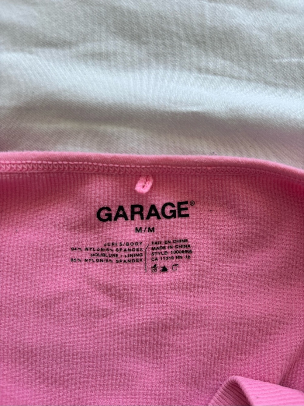 Garage Pink Ribbed Cropped Cami - Picture 4 of 4